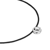 Armband Sterling Silber Textil (schwarz)