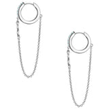 Creolen Sterling Silber Zirkonia weiß