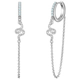 Creolen Sterling Silber Zirkonia weiß