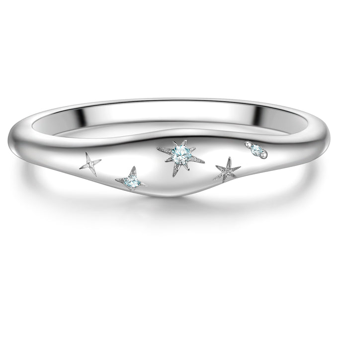 Ring Sterling Silber Zirkonia weiß