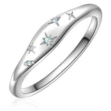 Ring Sterling Silber Zirkonia weiß