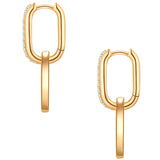 Creolen Sterling Silber gelbgold Zirkonia weiß