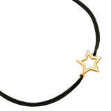 Armband Sterling Silber gelbgold Textil (schwarz)