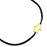 Armband Sterling Silber gelbgold Textil (schwarz)