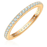 Ring Sterling Silber gelbgold Zirkonia weiß