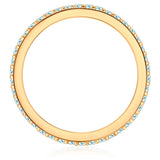 Ring Sterling Silber gelbgold Zirkonia weiß