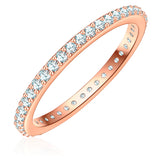 Ring Sterling Silber roségold Zirkonia weiß