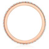 Ring Sterling Silber roségold Zirkonia weiß