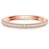 Ring Sterling Silber roségold Zirkonia weiß