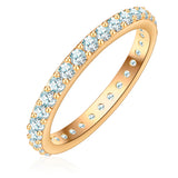 Ring Sterling Silber gelbgold Zirkonia weiß