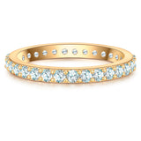 Ring Sterling Silber gelbgold Zirkonia weiß