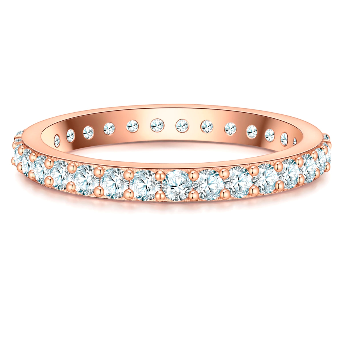 Ring Sterling Silber roségold Zirkonia weiß