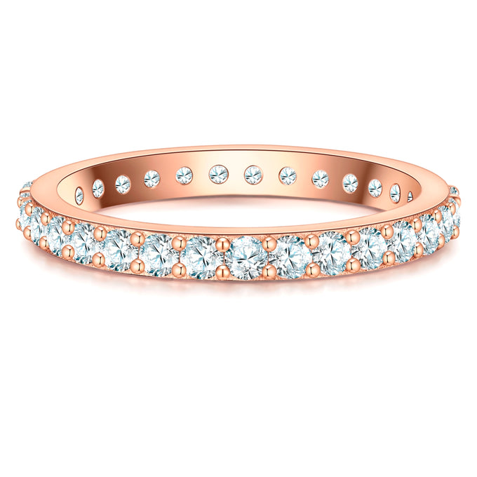 Ring Sterling Silber roségold Zirkonia weiß