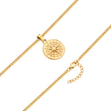Kette mit Anhänger Edelstahl gelbgold