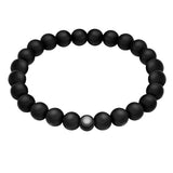 Armband Edelstahl schwarz Onyx schwarz