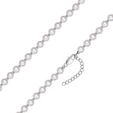 Kette Edelstahl Muschelkernperle weiß