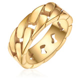 Ring Edelstahl gelbgold