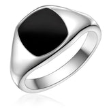 Ring Edelstahl Achat schwarz
