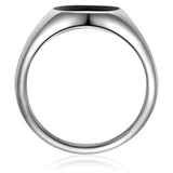 Ring Edelstahl Achat schwarz