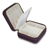 Schmuck-Reisetäschchen Kunstleder bordeaux 115x115x58 mm