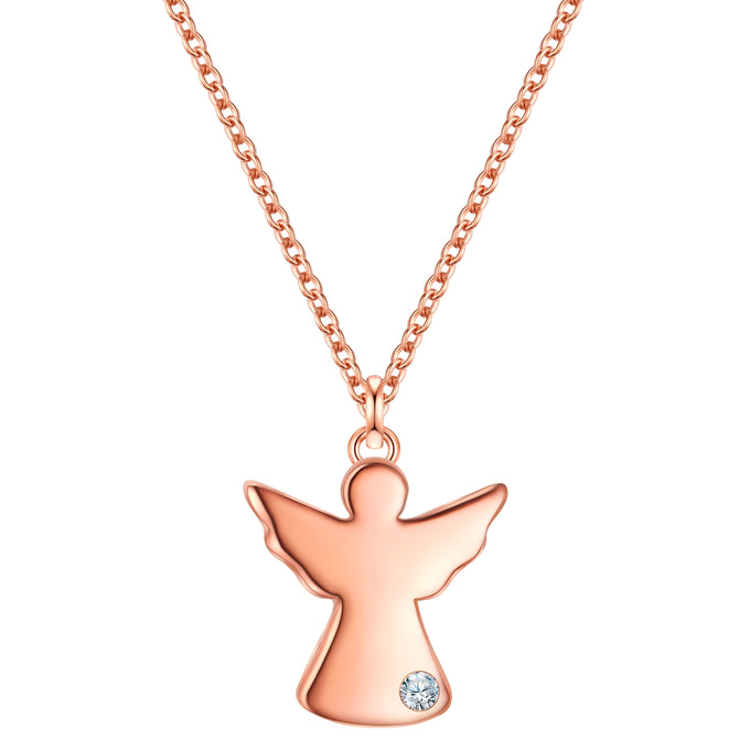Kette mit Anhänger Sterling Silber roségold Lab Grown Diamond weiß