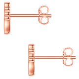 Ohrstecker Sterling Silber roségold Lab Grown Diamond weiß