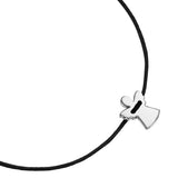 Armband Sterling Silber Textil (schwarz)