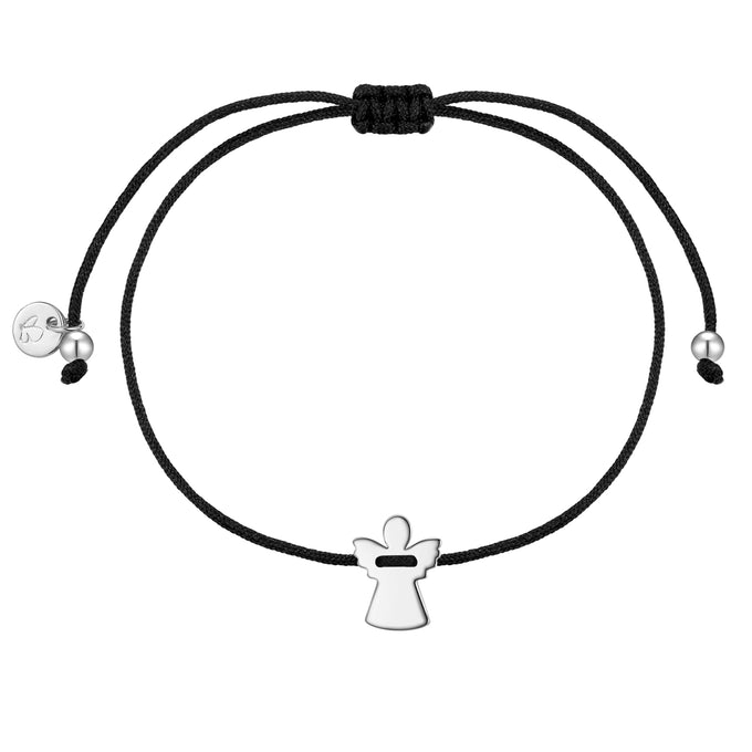 Armband Sterling Silber Textil (schwarz)