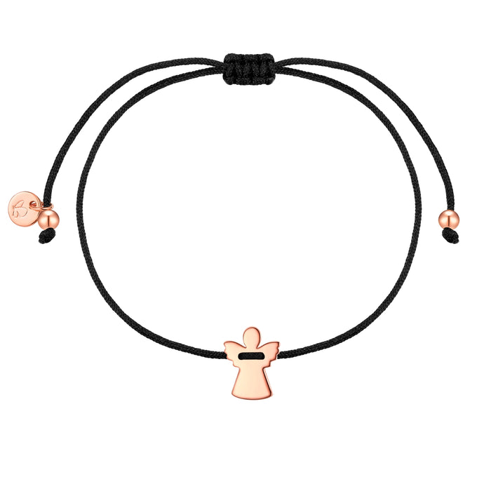 Armband Sterling Silber roségold Textil (schwarz)