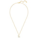 Kette mit Anhänger Sterling Silber gelbgold Zirkonia weiß
