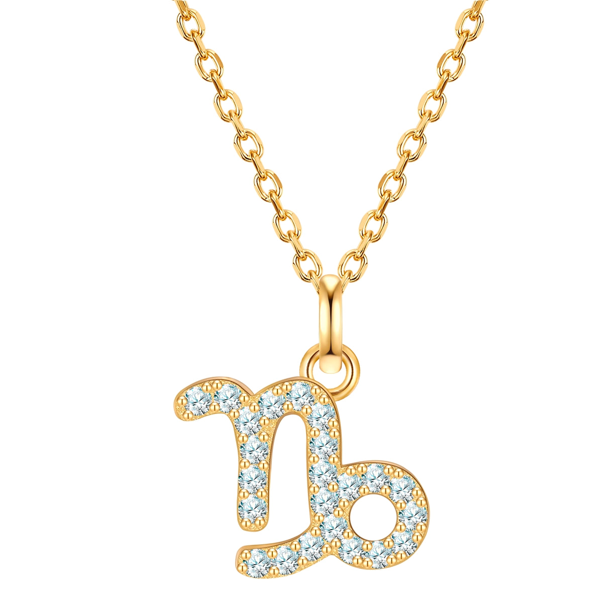 Kette mit Anhänger Sterling Silber gelbgold Zirkonia weiß
