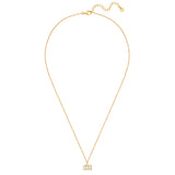 Kette mit Anhänger Sterling Silber gelbgold Zirkonia weiß