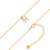 Kette mit Anhänger Sterling Silber gelbgold Zirkonia weiß