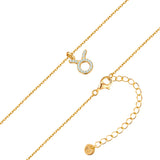 Kette mit Anhänger Sterling Silber gelbgold Zirkonia weiß