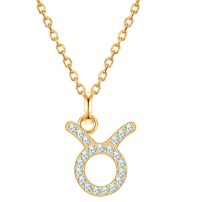 Kette mit Anhänger Sterling Silber gelbgold Zirkonia weiß