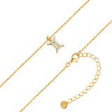 Kette mit Anhänger Sterling Silber gelbgold Zirkonia weiß