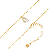 Kette mit Anhänger Sterling Silber gelbgold Zirkonia weiß