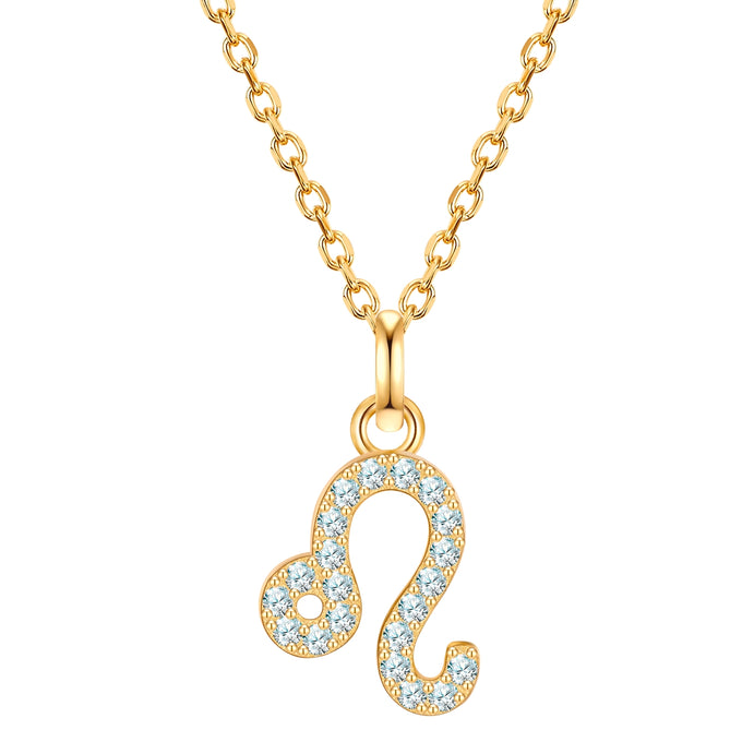 Kette mit Anhänger Sterling Silber gelbgold Zirkonia weiß