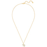 Kette mit Anhänger Sterling Silber gelbgold Zirkonia weiß