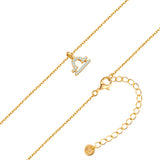 Kette mit Anhänger Sterling Silber gelbgold Zirkonia weiß