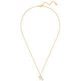 Kette mit Anhänger Sterling Silber gelbgold Zirkonia weiß