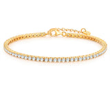 Armband Sterling Silber gelbgold Zirkonia weiß