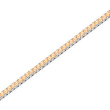 Armband Sterling Silber Zirkonia apricot