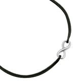 Armband Sterling Silber Textil (schwarz)