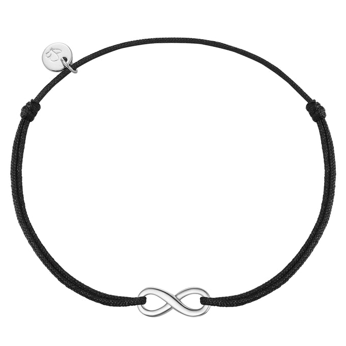 Armband Sterling Silber Textil (schwarz)