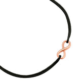 Armband Sterling Silber roségold Textil (schwarz)