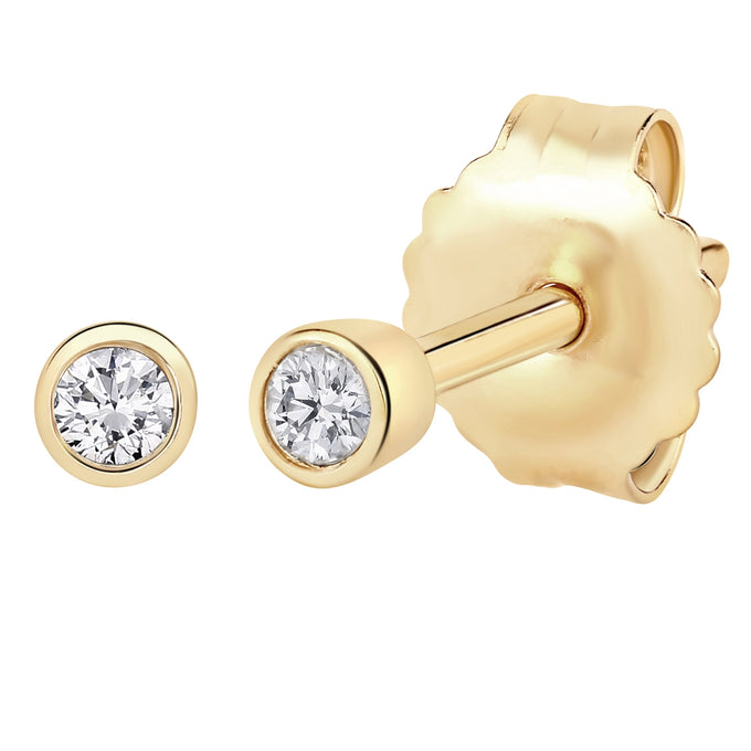 Ohrstecker Sterling Silber gelbgold Topas weiß