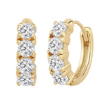 Creolen Sterling Silber gelbgold Topas weiß