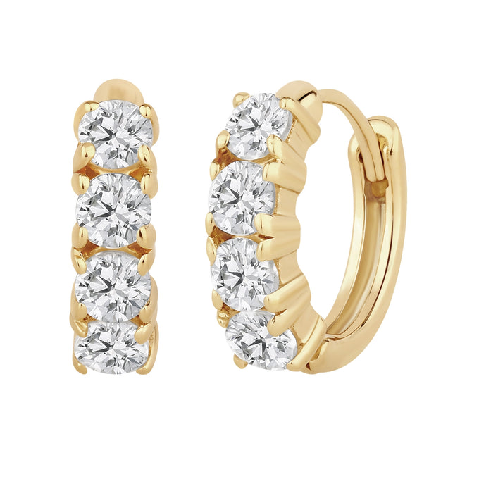 Creolen Sterling Silber gelbgold Topas weiß
