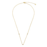 Kette mit Anhänger Sterling Silber gelbgold Topas weiß
